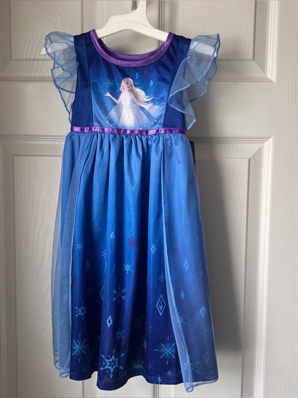 Toddler Girls Blue Frozen Elsa and Anna Nightgown Size 2T